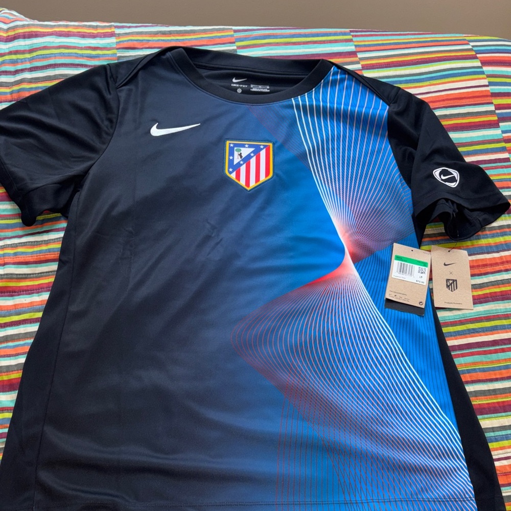 Nike Atlético Madrid logo jersey Black and Blue Jersey large